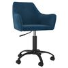 vidaXL Esszimmerst&uuml;hle 2 Stk. Drehbar Blau Samt