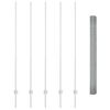 vidaXL Zaun mit Pfosten Silber 1,6 x 10 m Stahl