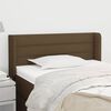 vidaXL Kopfteil mit Ohren Dunkelbraun 83x16x78/88 cm Stoff