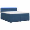 vidaXL Boxspringbett mit Matratze und LED Blau 140 x 190 cm Stoff