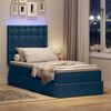 vidaXL Bett mit Stauraum und LED mit LED Blau 100 x 200 cm Polyester