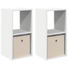 vidaXL Nachttisch 2 stk. Wei&szlig; 30,5 x 27 x 59,5 cm Holzwerkstoff
