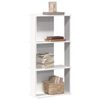 vidaXL B&uuml;cherregal 3 B&ouml;den Wei&szlig; 60x30x120 cm Holzwerkstoff