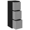 vidaXL Sideboard Schwarz Eichen-Optik 30,5 x 27 x 84,5 cm