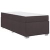 vidaXL Bettrahmen mit Matratze Dunkelbraun 100 x 200 cm Stoff