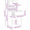 vidaXL Schlafzimmer-Frisiertische Graues Sonoma 80 x 39,6 x 135 cm