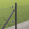 vidaXL Zaun mit Pfosten Grau 0,4 x 10 m Stahl
