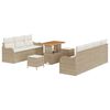 vidaXL Garten-Sofa-Set 10 Stk. 9-Sitzanzahl Beige