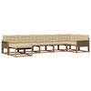 vidaXL Outdoor-Sofagarnitur mit Kissen 7 pcs Natur und Beige