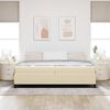 vidaXL Boxspringbett Creme 200 x 200 cm Stoff