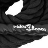 vidaXL Battle Rope Schwarz 6 m 4,5 kg Polyester