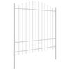 vidaXL Gartenzaun 3 pcs Wei&szlig; 170 x 215 cm Pulverbeschichteter Stahl