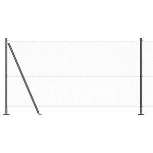 vidaXL Sechseckzaun mit Betonsockel 10 x 1,2 m PVC-beschichteter Stahl