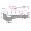 vidaXL Garten-Sofa-Set 7 pcs Hellgrau Poly Rattan