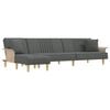 vidaXL Schlafsofa in L-Form Dunkelgrau 279x140x70 cm Stoff