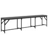vidaXL Essbank Dunkelgrau 186x32x45 cm Stahl und Stoff