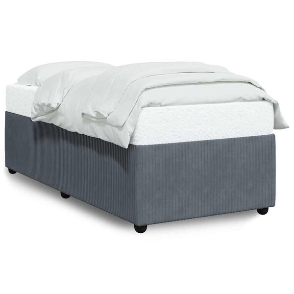 vidaXL Bettgestell ohne Matratze Dunkelgrau 80x200 cm Samt