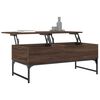 vidaXL Couchtisch Braun Eichen-Optik 100x50x40 cm Holzwerkstoff Metall