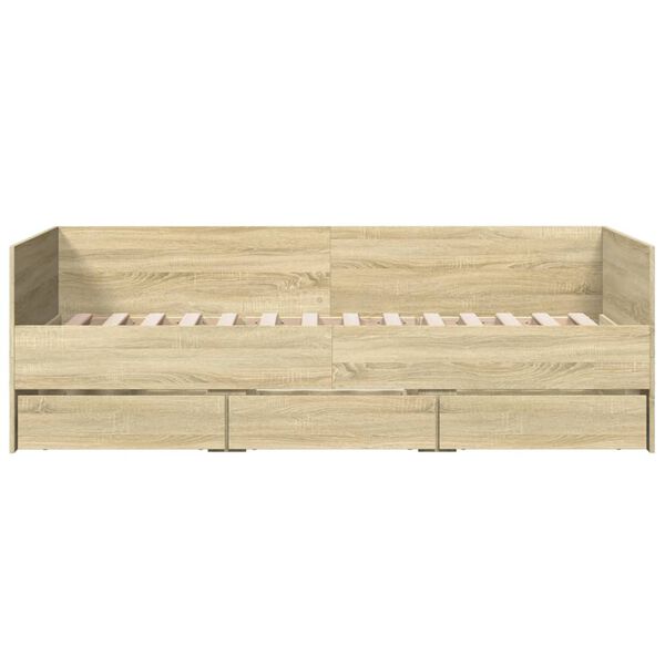 vidaXL Tagesbett mit Schubladen ohne Matratze Sonoma-Eiche 100x200 cm