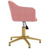 vidaXL Esszimmerst&uuml;hle 6 Stk. Drehbar Rosa Samt