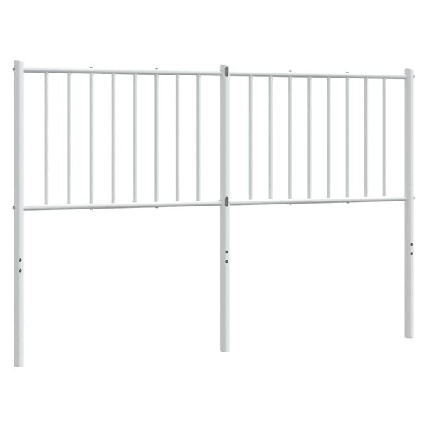 vidaXL Ersatz-Kopfteil Metall Wei&szlig; 135 cm