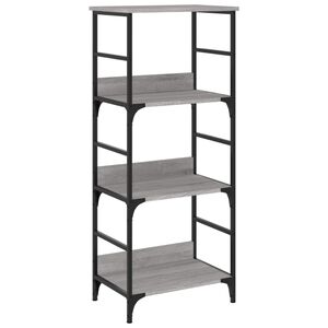 vidaXL B&uuml;cherregal Grau Sonoma 50x33x117,5 cm Holzwerkstoff