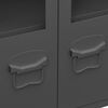 vidaXL Industrial Sideboard Anthrazit 105x35x62 cm Metall und Glas