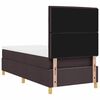 vidaXL LED Boxspringbett mit Matratze Dunkelbraun 90 x 200 cm Stoff