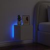 vidaXL TV-Wandschrank mit LED-Leuchten Wei&szlig; 30,5x35x30 cm