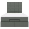 vidaXL Ottoman-Bett mit Matratze & LEDs Dunkelgrau 120x190 cm Stoff