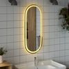 vidaXL LED-Badspiegel 90x40 cm Oval