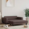 vidaXL Hundebett mit Verl&auml;ngerung Braun 100x50x30 cm Kunstleder