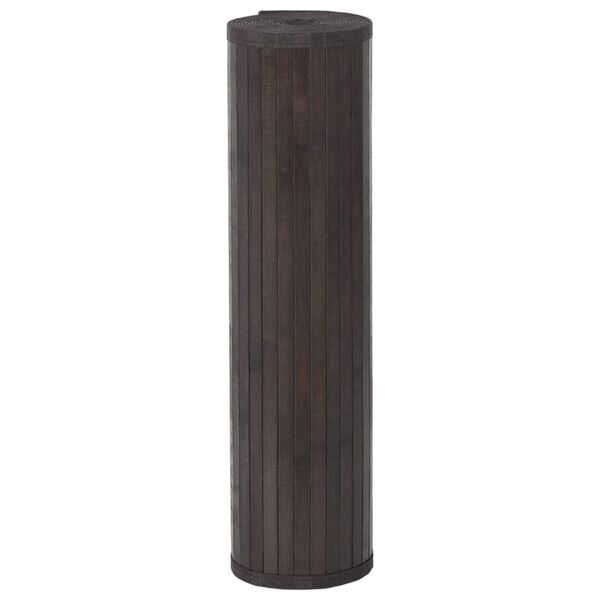 vidaXL Teppich Rechteckig Dunkelbraun 70x500 cm Bambus