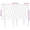 vidaXL Kopfteil mit Ohren Dunkelbraun 163x23x118/128 cm Stoff
