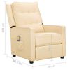 vidaXL Massagesessel Creme Stoff