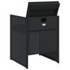 vidaXL Gartenst&uuml;hle mit Kissen 4 Stk. Schwarz Poly Rattan