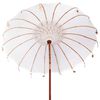 vidaXL Balinesischer Sonnenschirm mit Sockel 260 210-220 cm