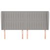 vidaXL Kopfteil mit Ohren Hellgrau 183x23x118/128 cm Stoff