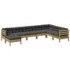 vidaXL 8-tlg. Garten-Sofagarnitur mit Kissen Kiefernholz Impr&auml;gniert