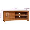 vidaXL TV-Schrank 100x30x40 cm Teak Massivholz