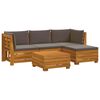 vidaXL 5 stk. Outdoor-Sofagarnitur Massivholz Akazie Braun