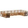 vidaXL Ecksofa Set 7 pcs Natur Massivholz Akazie
