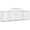 vidaXL Gabionen mit Hochbogen 4 Stk. 200x30x60/80 cm Verzinktes Eisen
