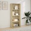 vidaXL B&uuml;cherregal Sonoma-Eiche 60x30x152 cm Holzwerkstoff