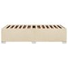 vidaXL Bettgestell ohne Matratze Creme 90x190 cm Stoff