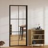 vidaXL Innent&uuml;r ESG Glas und Aluminium 93x201,5 cm Schwarz