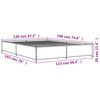 vidaXL Bettgestell R&auml;uchereiche 120x190 cm Holzwerkstoff und Metall