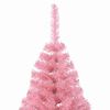 vidaXL Künstlicher vorbeleuchteter Weihnachtsbaum Rosa 240 cm PVC