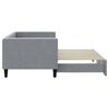 vidaXL Tagesbett Ausziehbar Hellgrau 80x200 cm Stoff