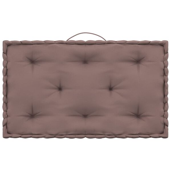 vidaXL Palettenkissen 6-tlg. Taupe Baumwolle